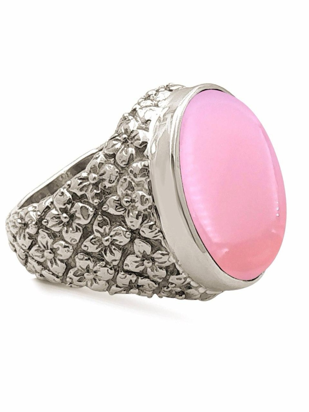 Stephen Dweck Garden of Stephen 17.65Ct Oval Natural Pink Chalcedony smooth dome